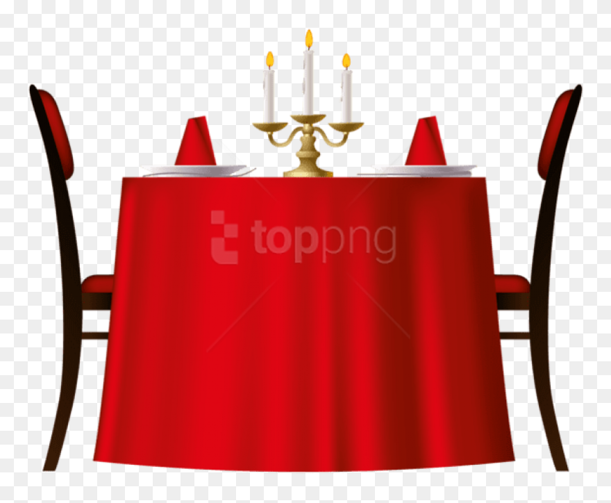 Download Red Romantic Table Clipart Png Photo - Candle Light Dinner Png Transparent Png