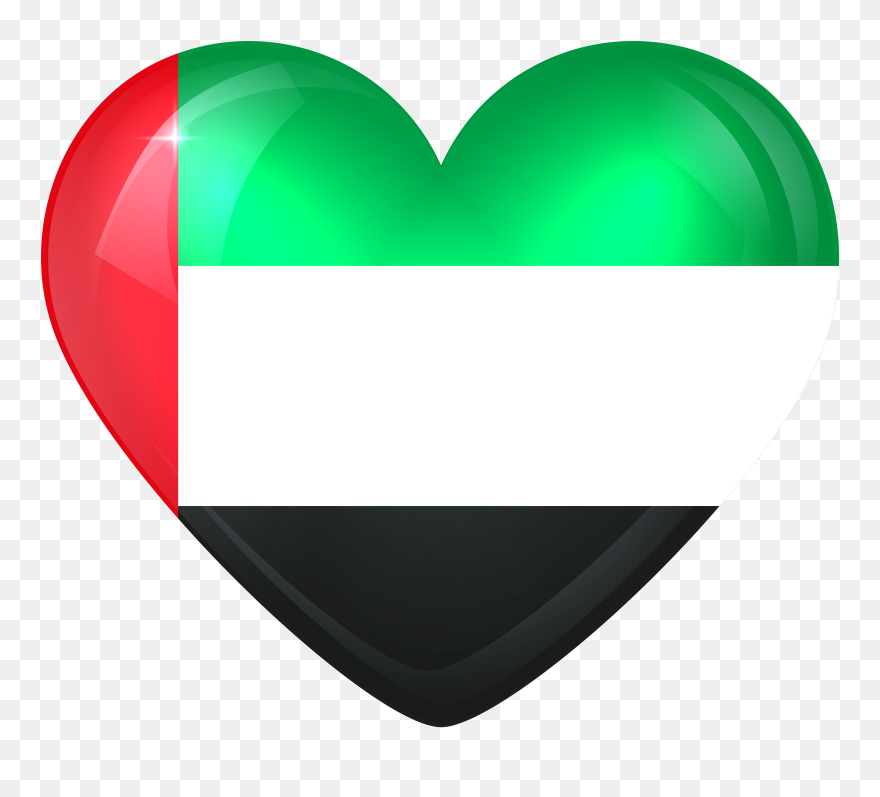 Flags Clipart Emirati - United Arab Emirates Heart - Png Download