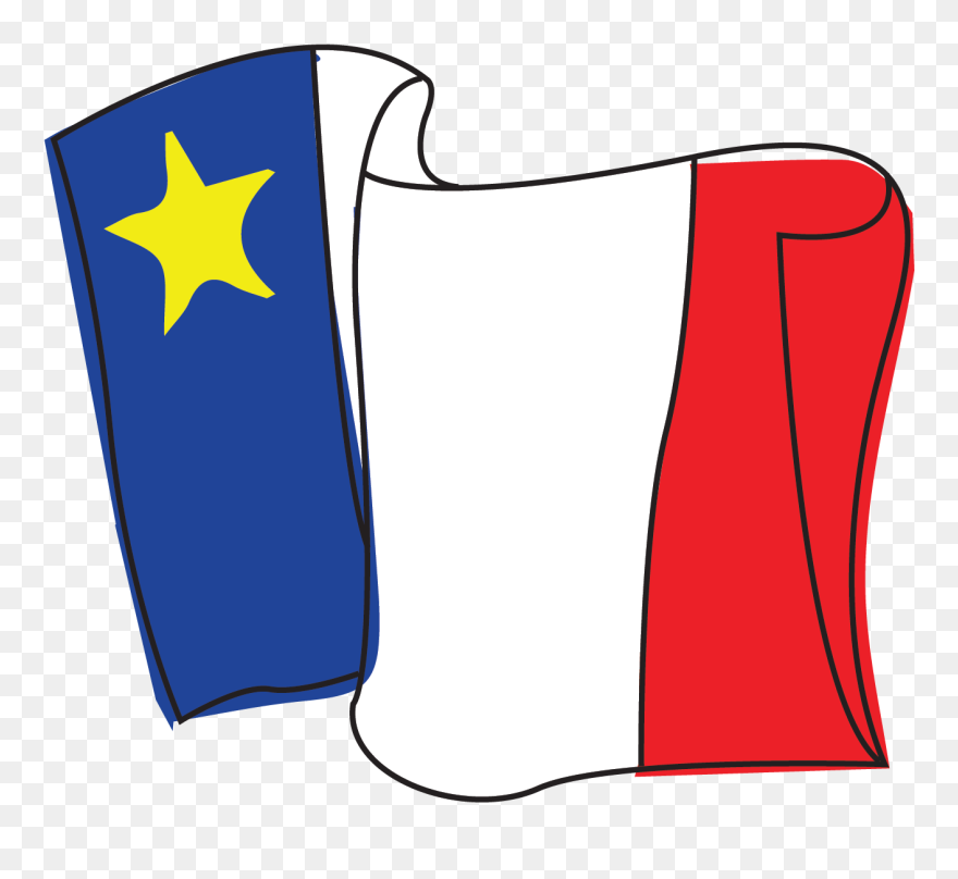 Acadian Flag Drawing Clipart