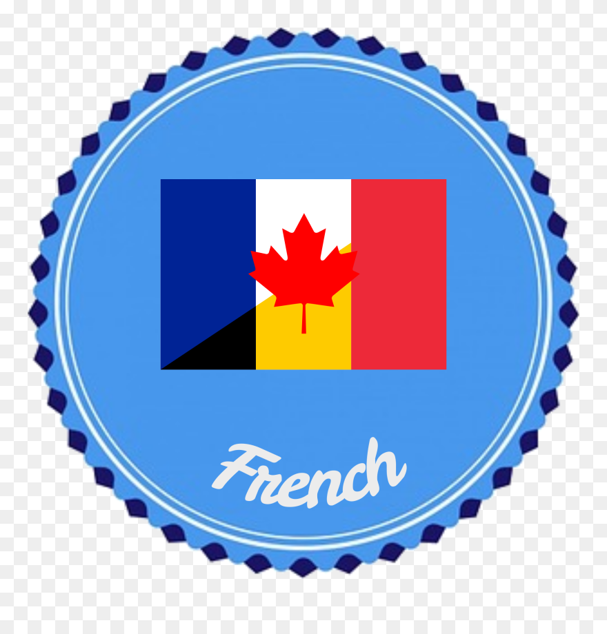 Badge Flair French Language Flag - Simbolos Da Lingua Inglesa Clipart