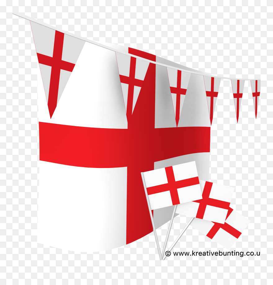 England Football Bunting & Flags Bundle - Flag Clipart