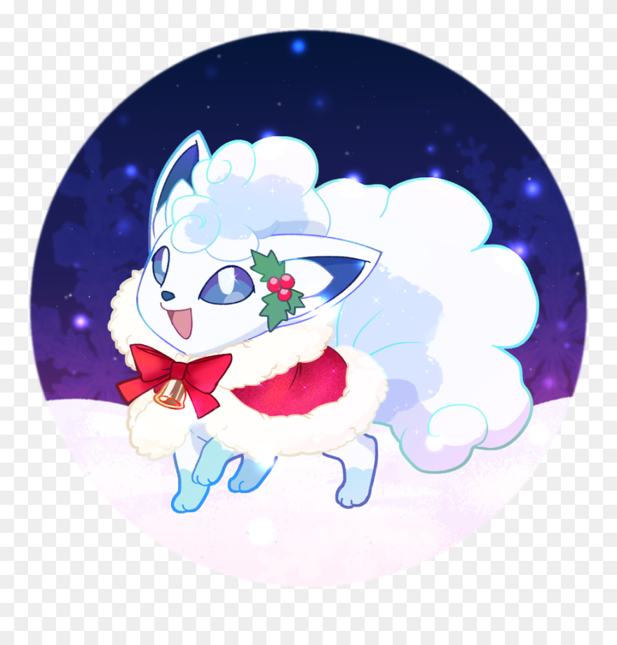 Christmas Alolan Vulpix Art Clipart