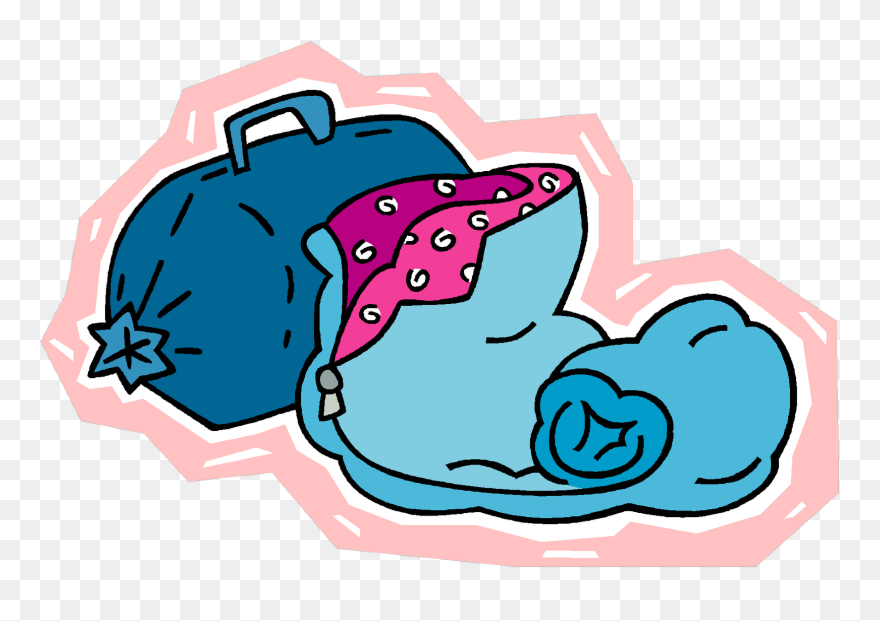 Sleeping Bag Sleepover Clipart - Png Download