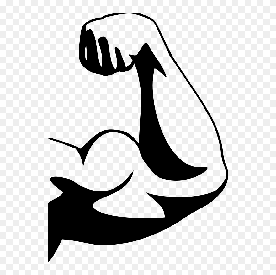 Muscle Arm Human Body Clip Art - Biceps Clipart - Png Download