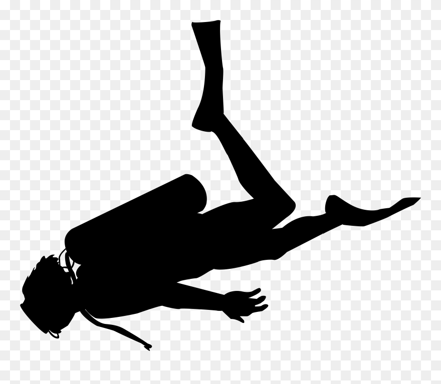 Scuba Diver Silhouette Png Clip Art Transparent Png