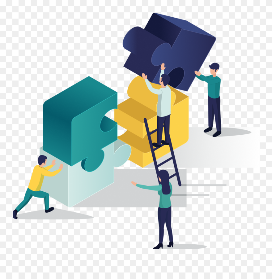 Teamwork Isometric Illustration Clipart