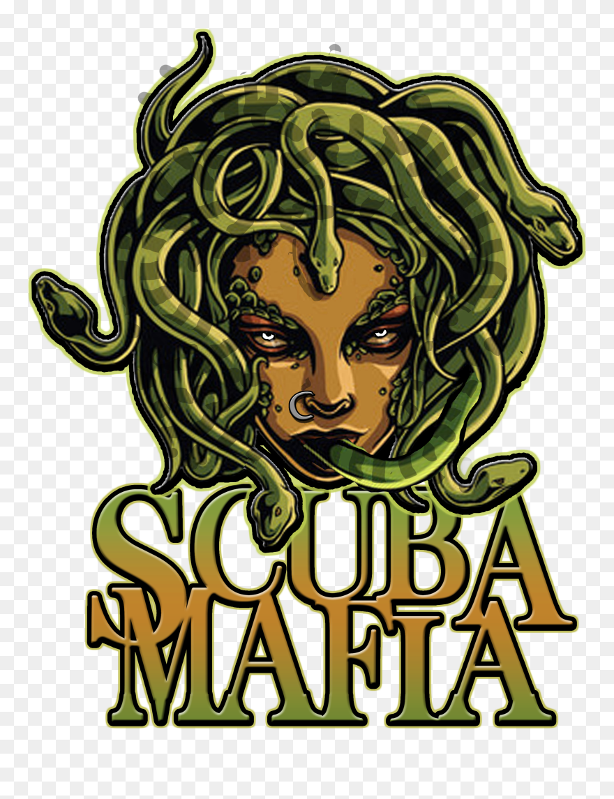 Scuba Mafia - Medusa Decal Clipart