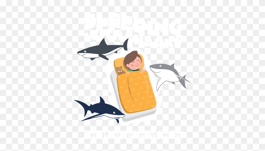 Sleeping With Sharks - Illustration Clipart