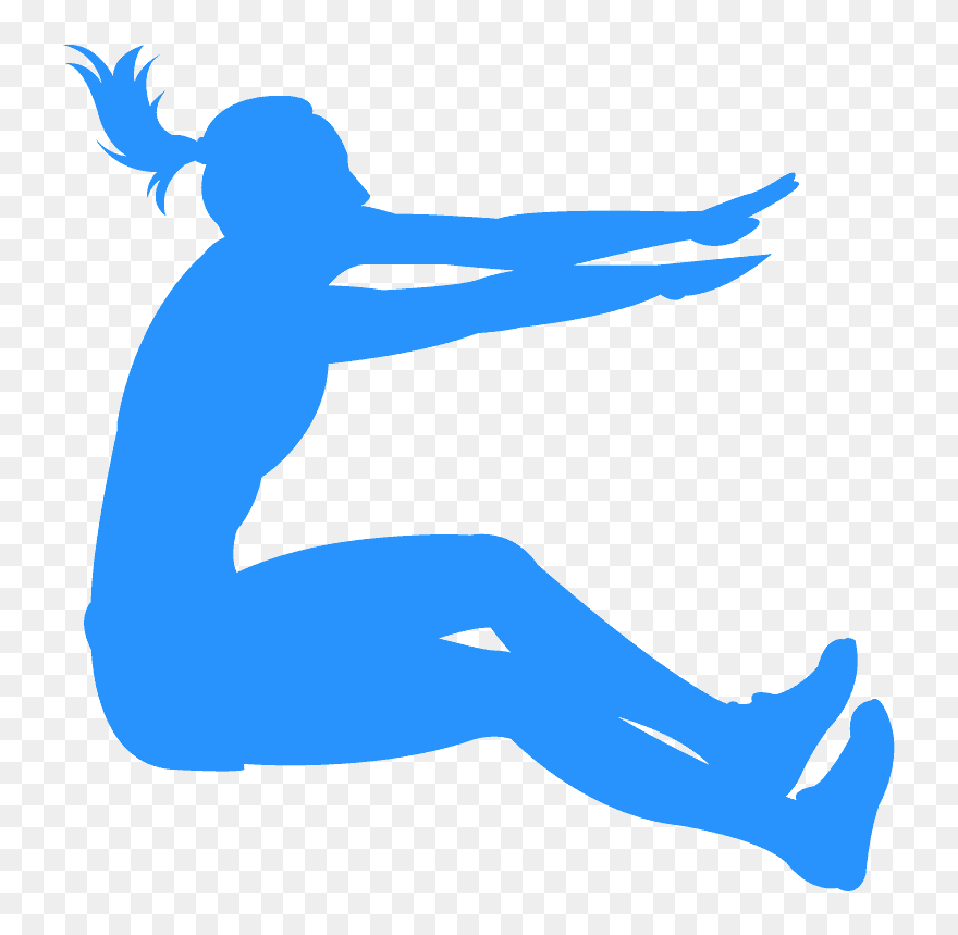 Girl Long Jump Silhouette Clipart