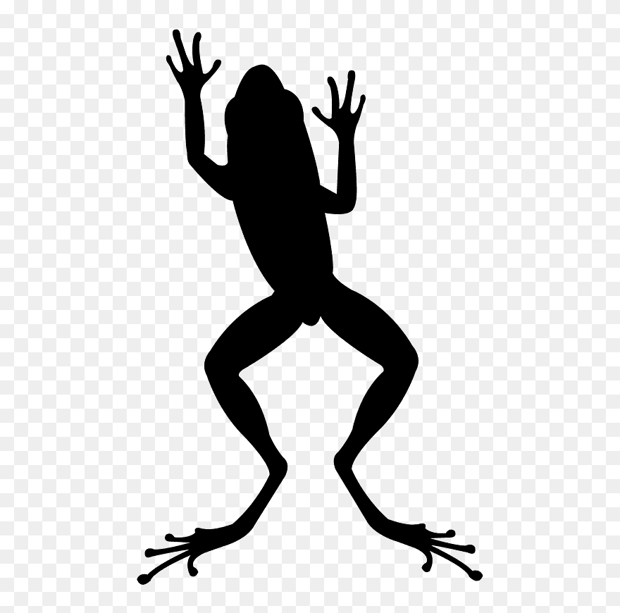 Silhouette Frog Jumping Clipart