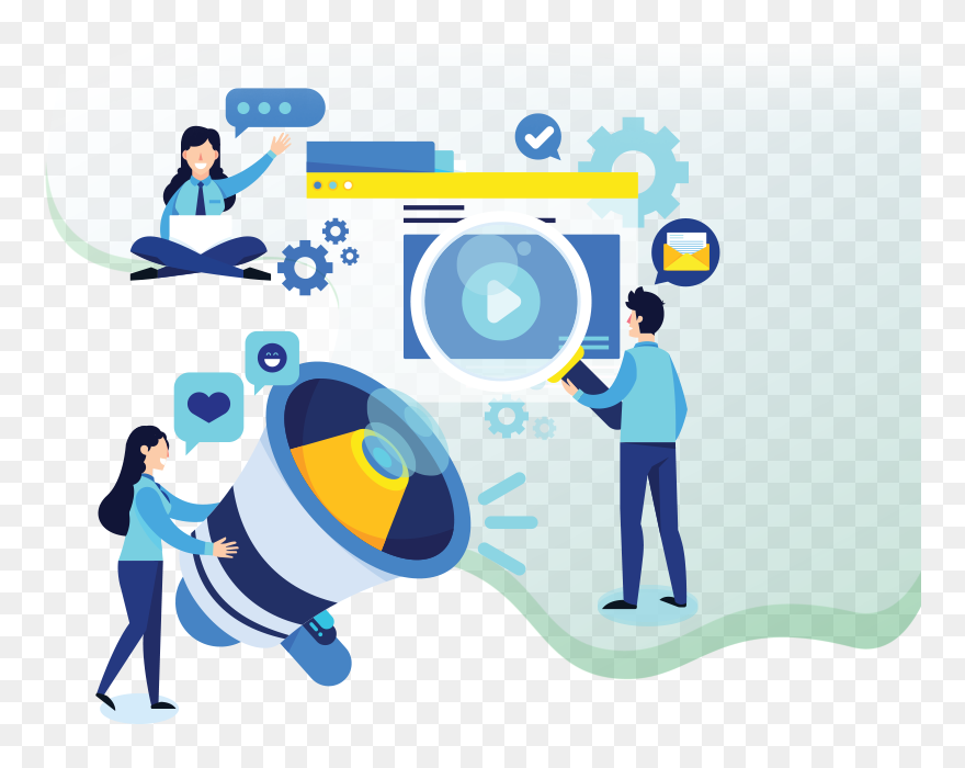 Digital Marketing Advertising Services Clipart