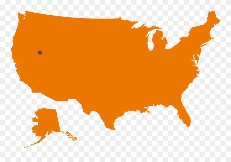 United States Map Blacked Out Clipart