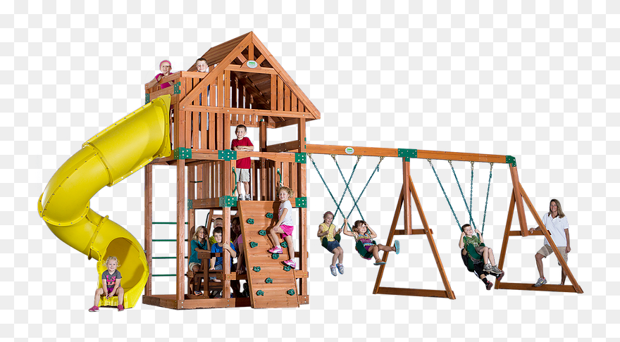 Transparent Swing Set Clipart - Outdoor Playset - Png Download