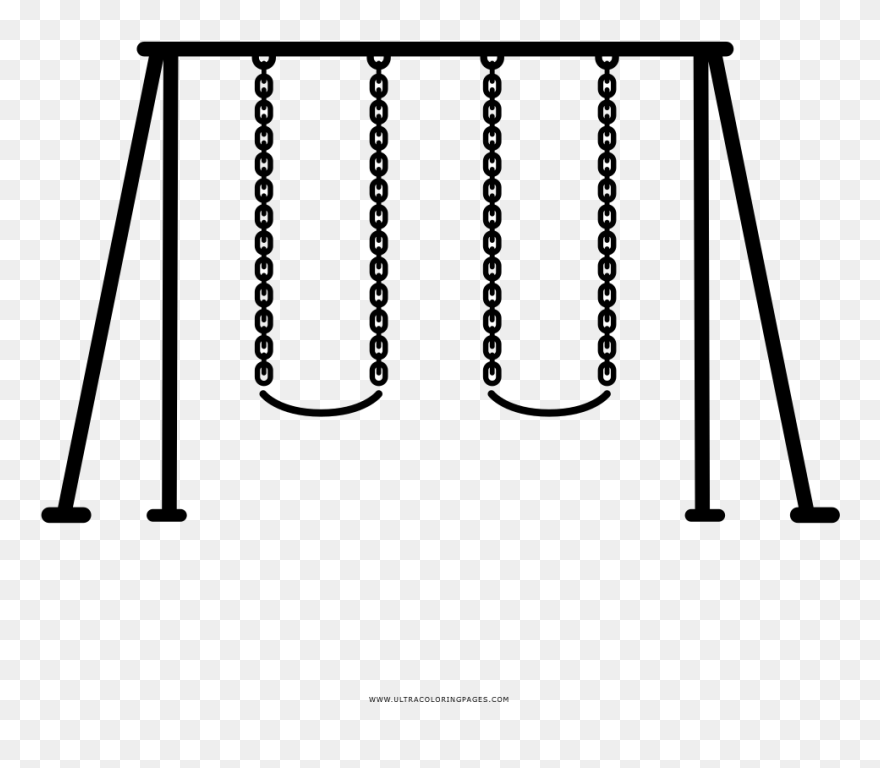 Swingset Coloring Page - Como Dibujar Un Columpio Clipart