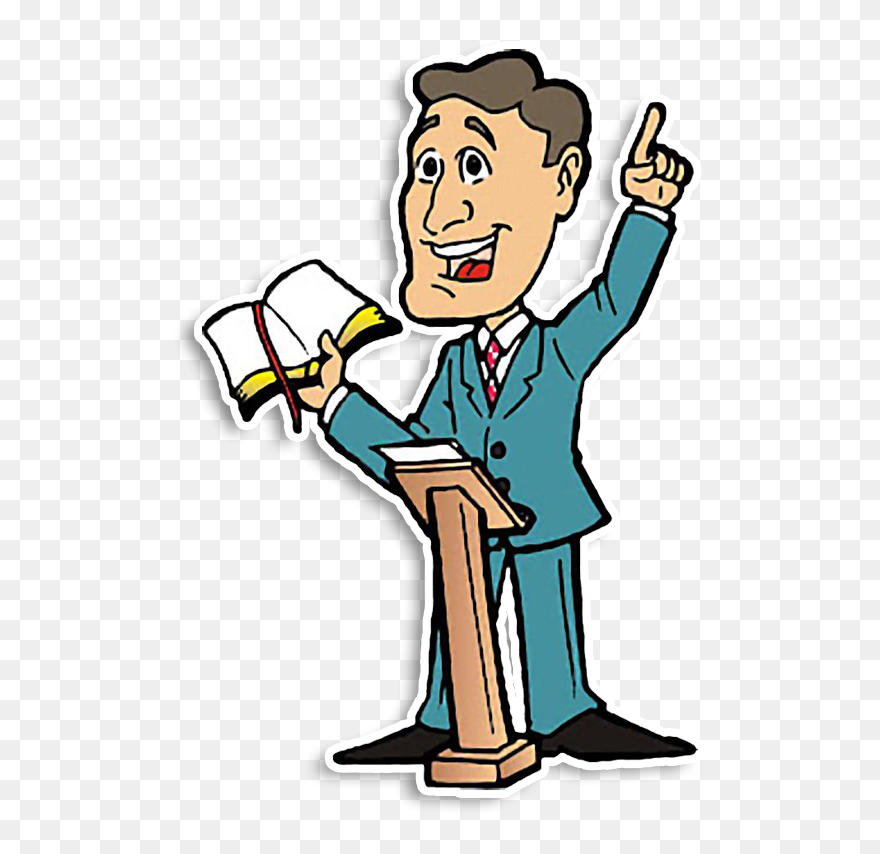 Pastor Preacher Christian Church Pulpit Sermon - Pastor Clipart Png Transparent Png