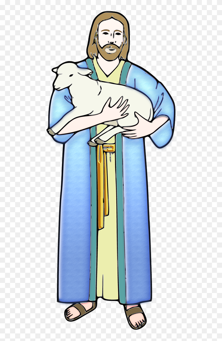 Jesus,christ,sheep,jesus Pastor,religion,free Pictures, - Dibujo El Buen Pastor Clipart