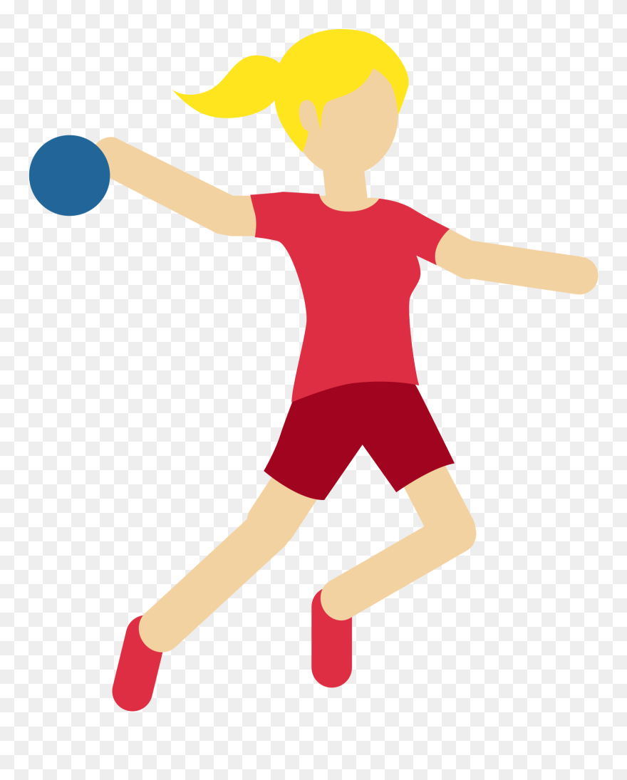 Dodgeball Clipart Cool - Playing Handball Emoji - Png Download