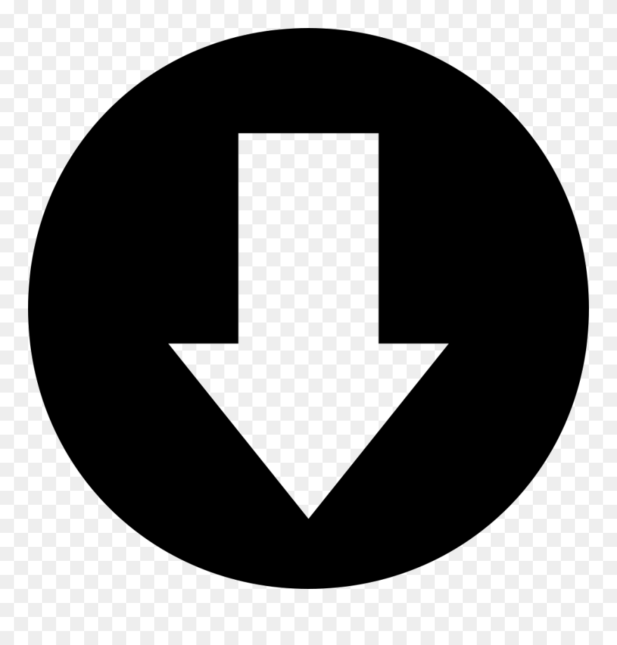 Transparent Arrow Pointing Down Png - Icono De Flecha Hacia Abajo Clipart