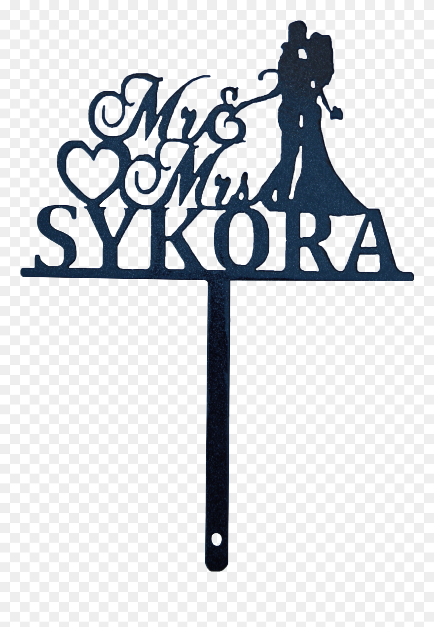 Transparent Mr And Mrs Clipart - Wedding Cake Topper - Png Download