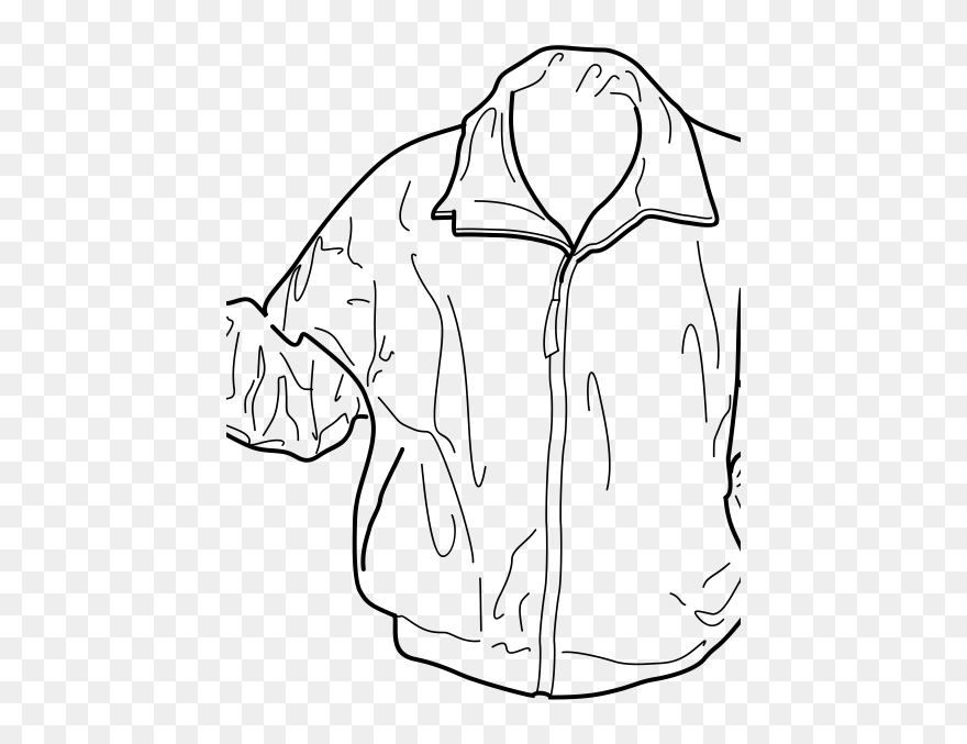 Jacket Vector Drawing - Jacket Clip Art - Png Download