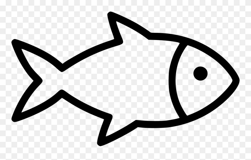 Fish Clipart Black And White - Png Download