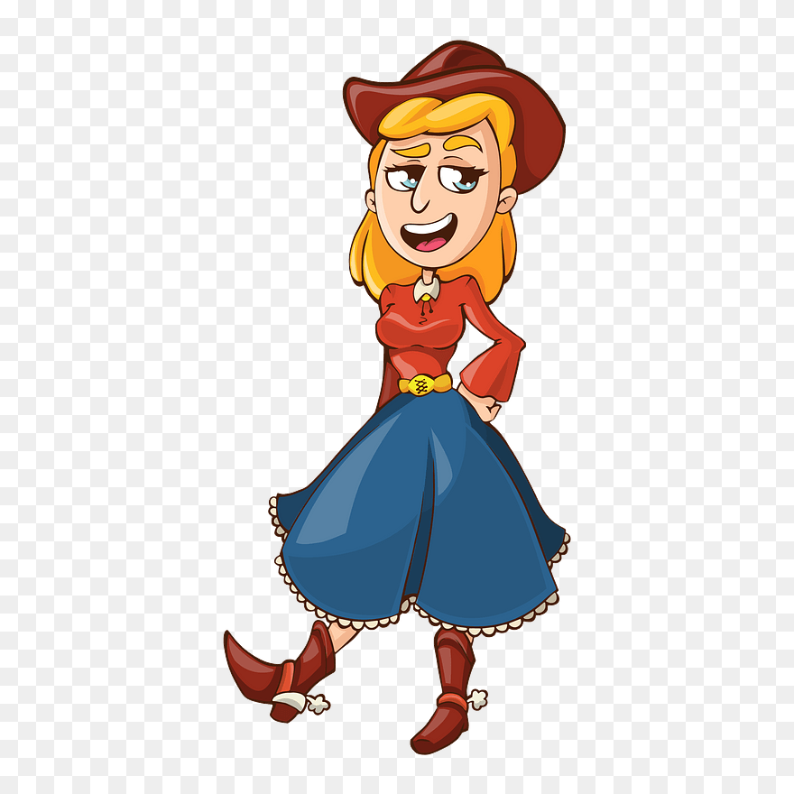 Cowgirl Clipart Cartoon Cowgirl And Cowboy Png Download 5376491 Pinclipart
