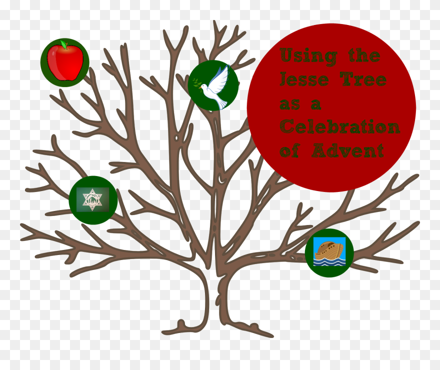 Clip Art Jesse Tree - Tree Branch Clipart Black And White - Png Download