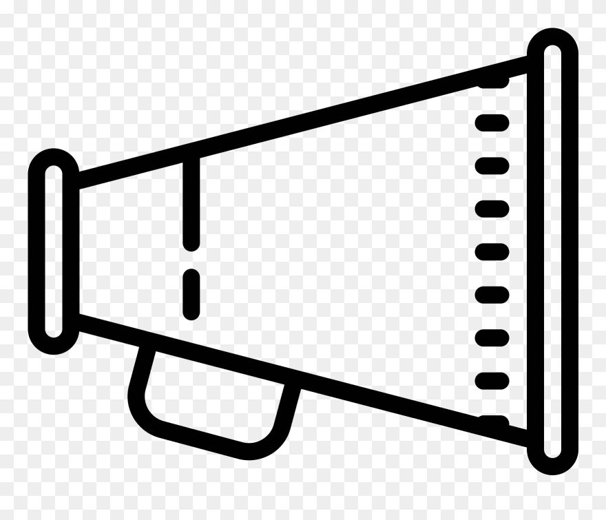 Transparent Megaphone With Pom Poms Clipart - Clip Art - Png Download