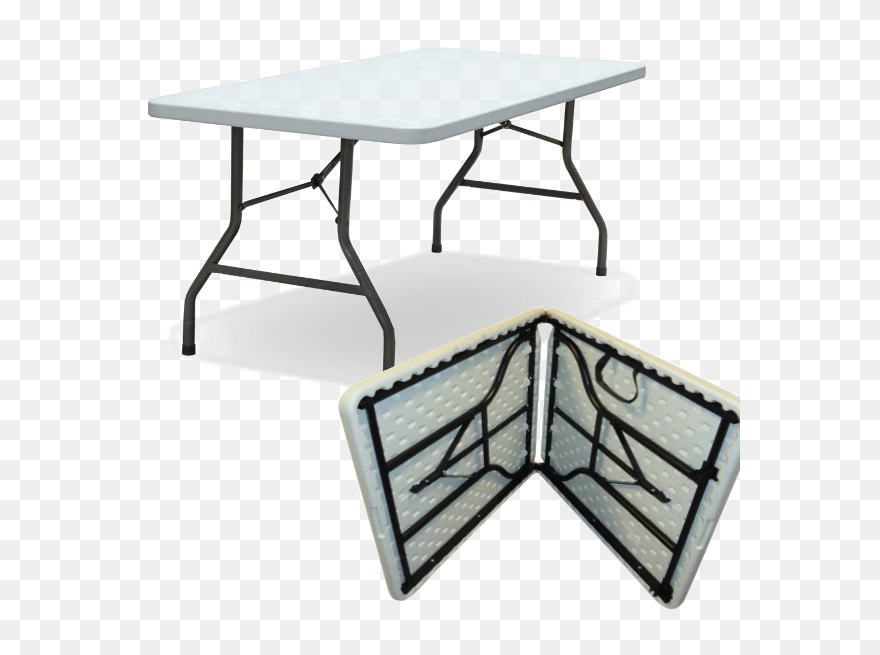 Trestle Table Free Clipart Hq - Fold In Half Trestle Table - Png Download