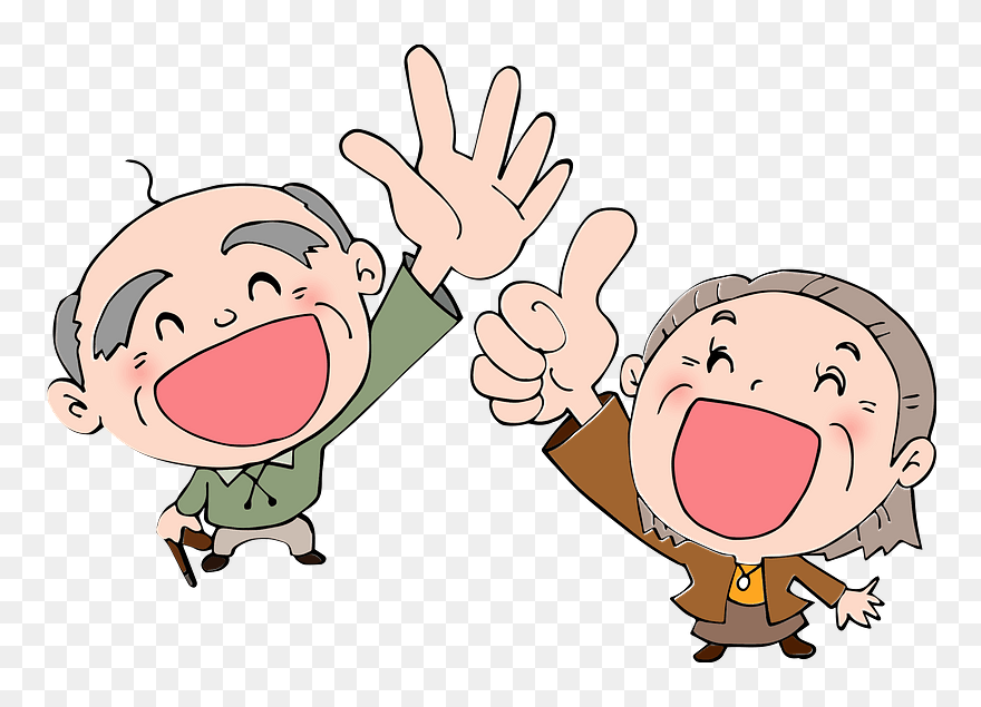 Grandfather Grandmother Clipart - 元気 な 老人 イラスト - Png Download