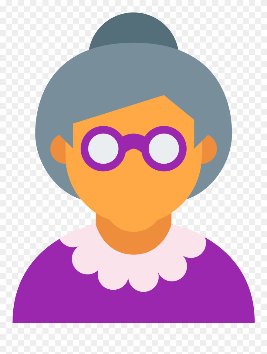 Download Woman Old Icons Age Computer User Grandma - Rocca Scaligera Clipart