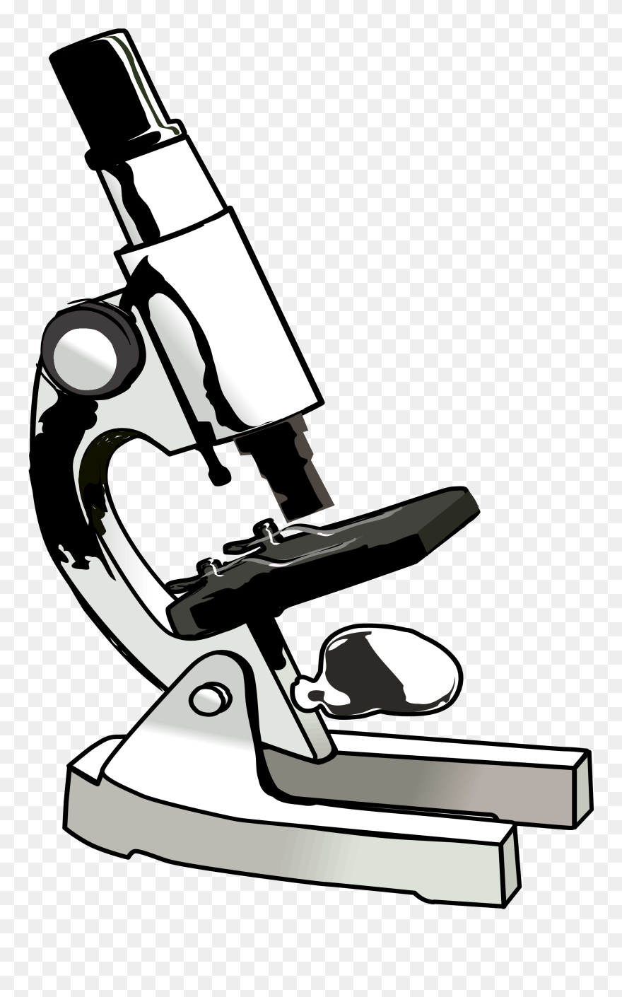 Microscope Black And White Clipart