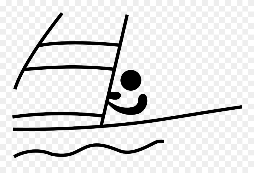 Olympic Sailing Pictogram Clipart