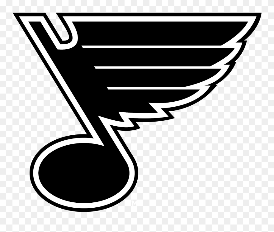 St Louis Blues Logo Png Transparent & Svg Vector - White St Louis Blues Logo Clipart