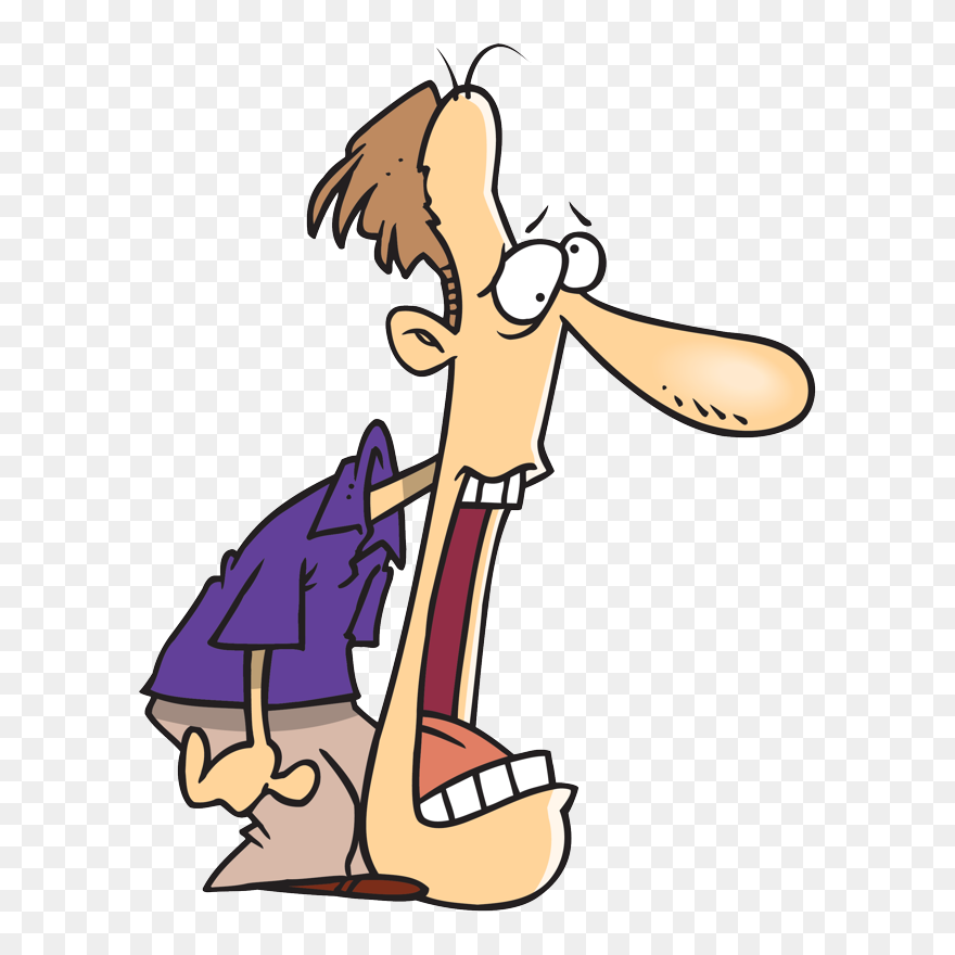 Shocked Man - Jaw Drop Clipart - Png Download