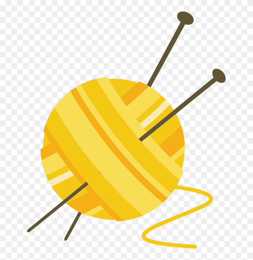 Orange Crochet Hook Clip Art , Png Download - Knitting Png Transparent Png