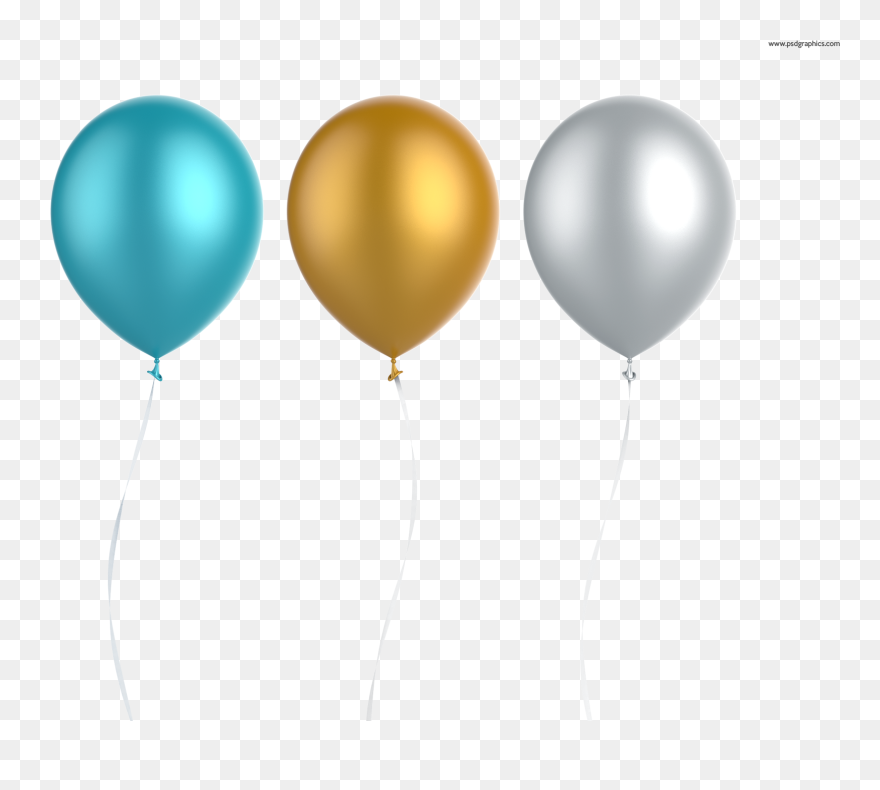 Transparent Silver Balloons Png - Balloon Psd Clipart
