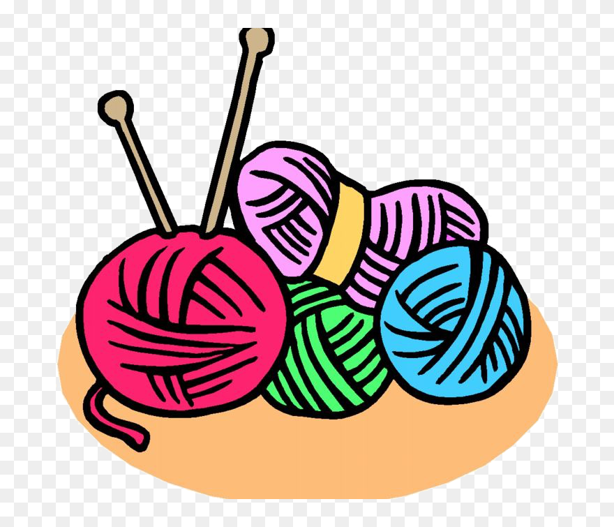 Sewing Or Knitting To Keep Jefferson County Warm- Sept - Knitting Clipart - Png Download