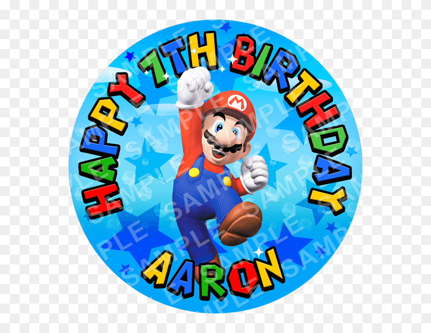 Mario Edible Cake Topper - Toppers For Aaron Mario Bros Clipart
