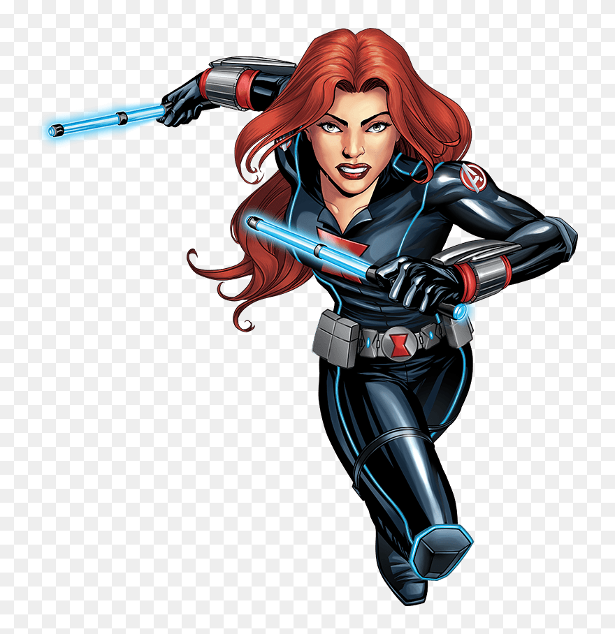 Download Transparent Black Widow Clipart - Marvel Black Widow Animated