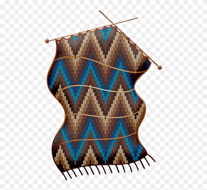 Knitting Crochet Zig Zag Pattern - Knitting Clipart