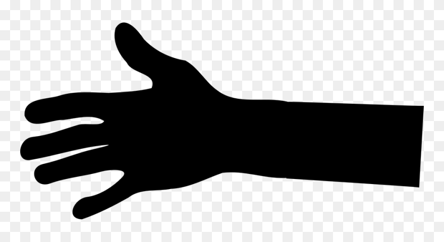 Hand Reaching Out - Hand Clip Art Black - Png Download