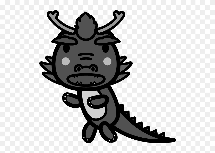 Tiger Silhouette Pug Chihuahua - 無料 イラスト 白黒 りゅう Clipart
