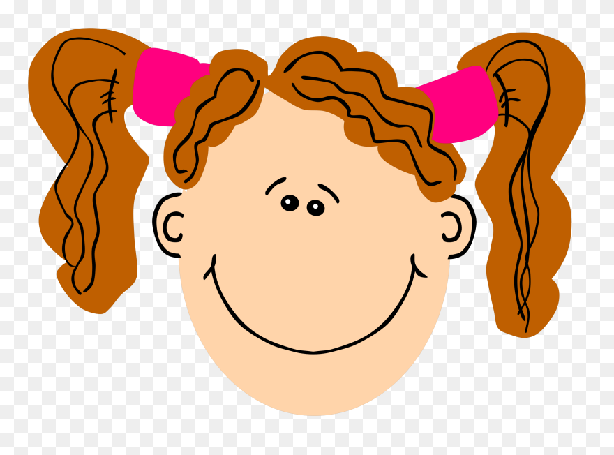 Girl With Ginger Pugtails Clip Arts - Pig Tails Clipart - Png Download