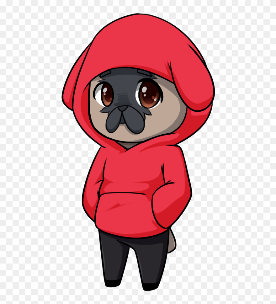 Transparent Pug Face Png - Pug Drawing Cartoon Clipart