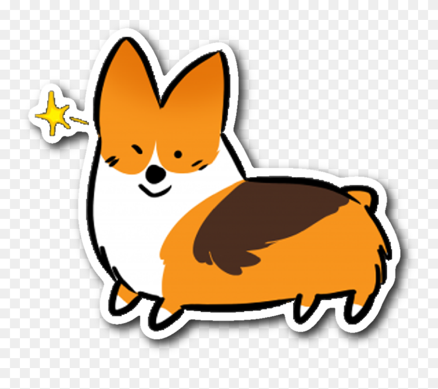 Corgi Clipart Paper - Cartoon Transparent Corgi Png