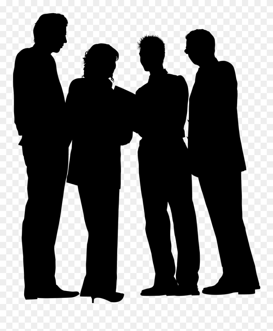 Vector Graphics Silhouette Image Clip Art Drawing - Silhouette Groups Of People - Png Download