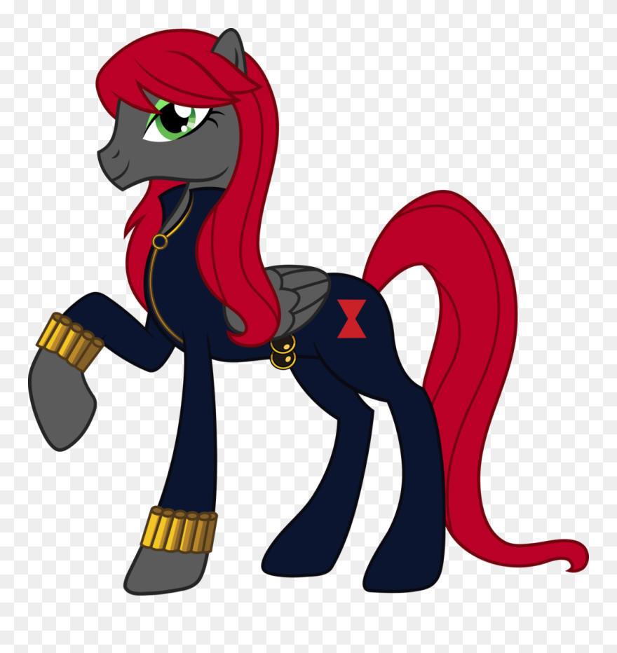 Transparent Black Widow Clipart - Black Widow Pony - Png Download