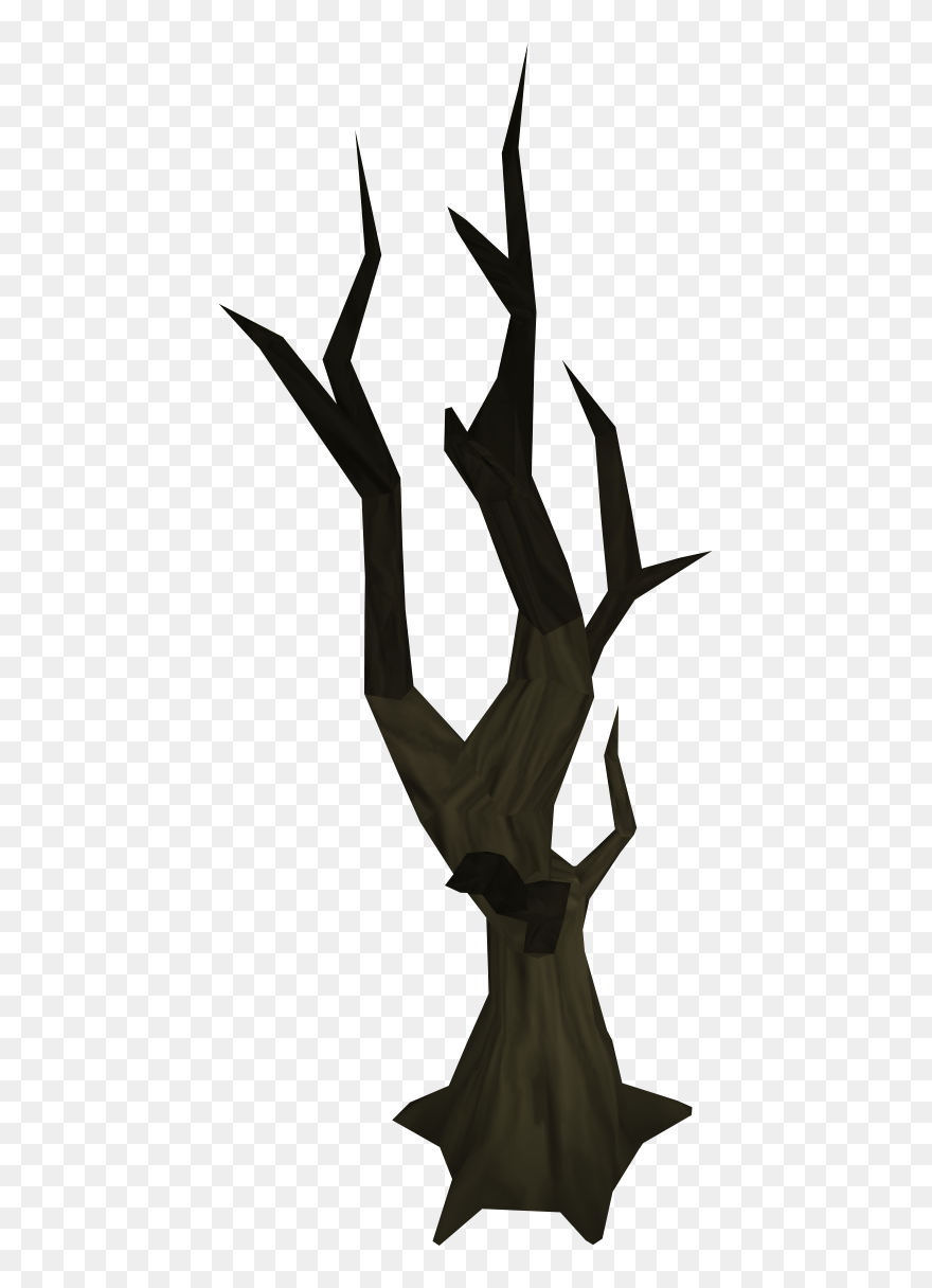 Drawing Tree Clip Art - Draw A Burnt Tree - Png Download