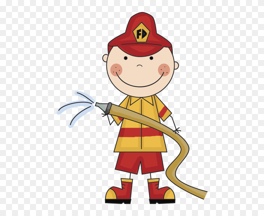 Fire Fire - Firefighter Clipart Easy - Png Download